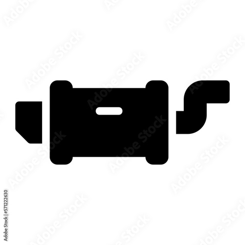 muffler glyph icon