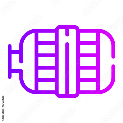 Canvas Print dynamo gradient icon