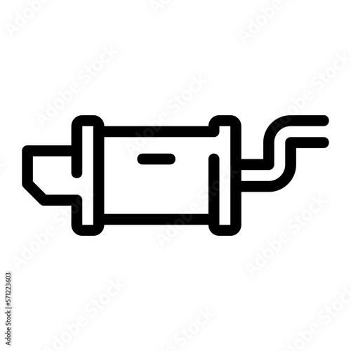 muffler line icon