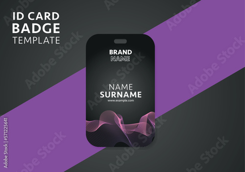 Badge template design of business corporate identity. Colorful abstract background design. Suitable for any design.