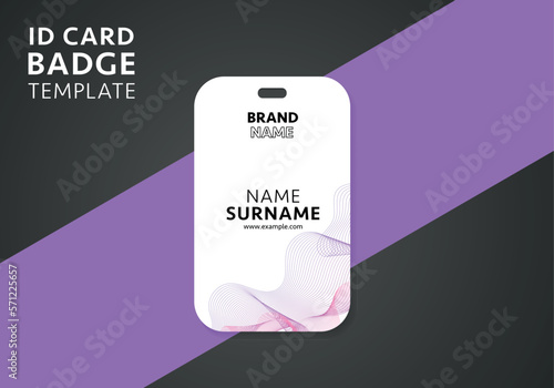 Badge template design of business corporate identity. Colorful abstract background design. Suitable for any design.