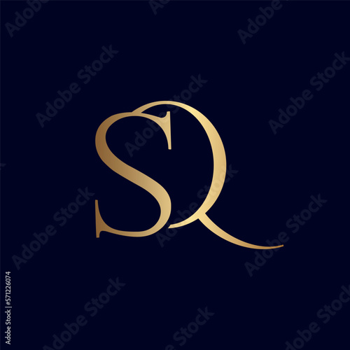 ELEGANT ROYAL AMAZING GOLD WOMEN BEAUTY LOGO LETTER SQ