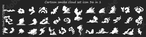 Vector smoke set special effects icon