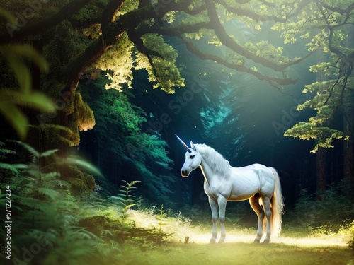 A magnificent unicorn. Mysterious and magical.  