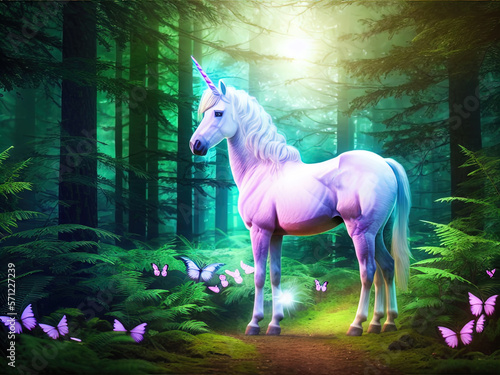 A magnificent unicorn. Mysterious and magical.  