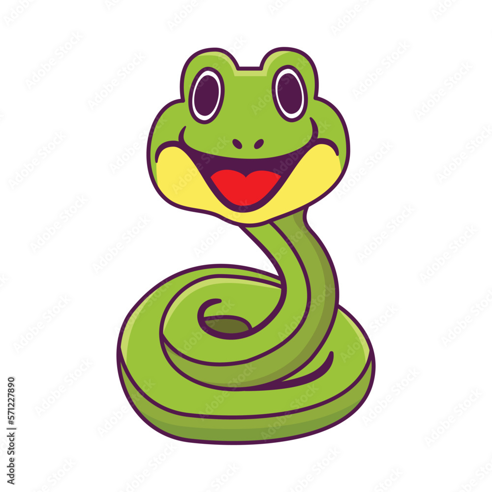 cute happy snake vector illustration template design cute happy snake vector illustration template design