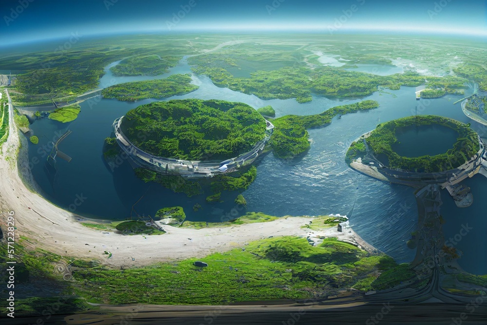 360 degree full panorama environment map of abstract silicon ocmputer ...