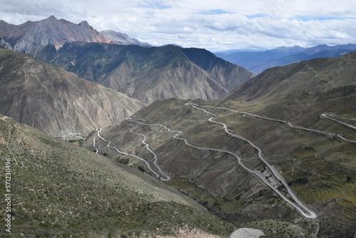 A curved road in Yunnan Province, China.