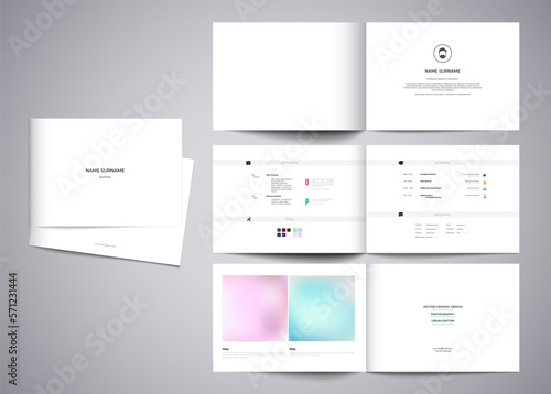 portfolio template with CV resume design