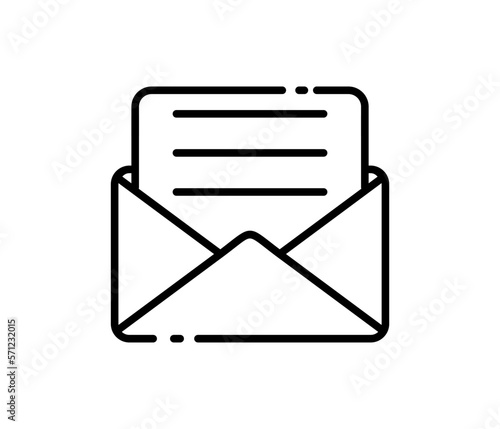 Letter envelope line icon vector image
