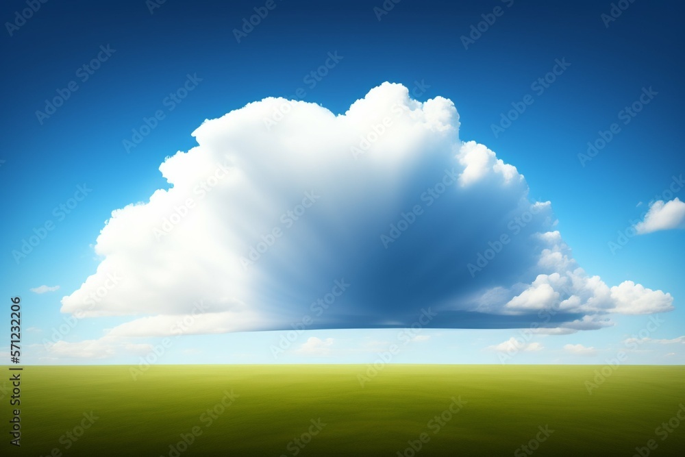 Cloud isolated in blue sky