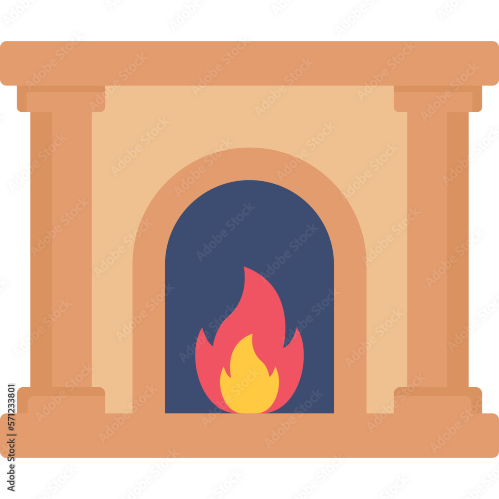 Fototapeta premium christmasfireplace and chimney