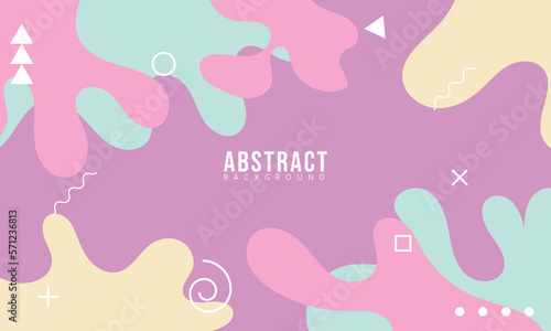 Colorful Abstract Fluid and Geometric Background With Memphis Style For Your Sale Banner Marketing. Liquid Wallpaper Vector Eps 10