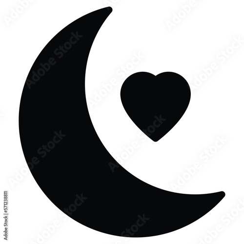 wedding half moon and hearts