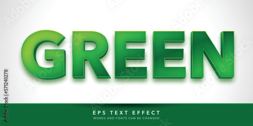 green 3d editable text effect