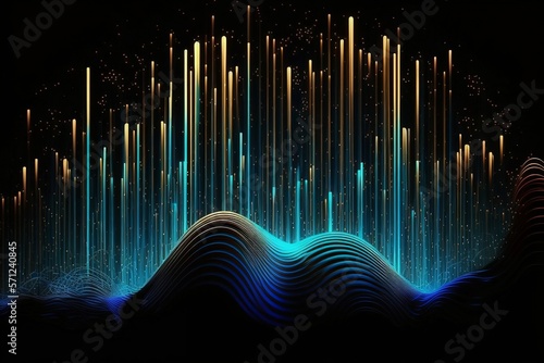 Abstract iridescent holographic neon lines. Nice background 3d render. Gradient design element for backgrounds  banners  wallpapers  posters and covers