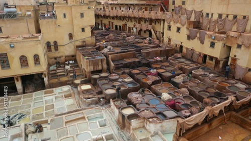 clothing paint area in Fez Morocco 