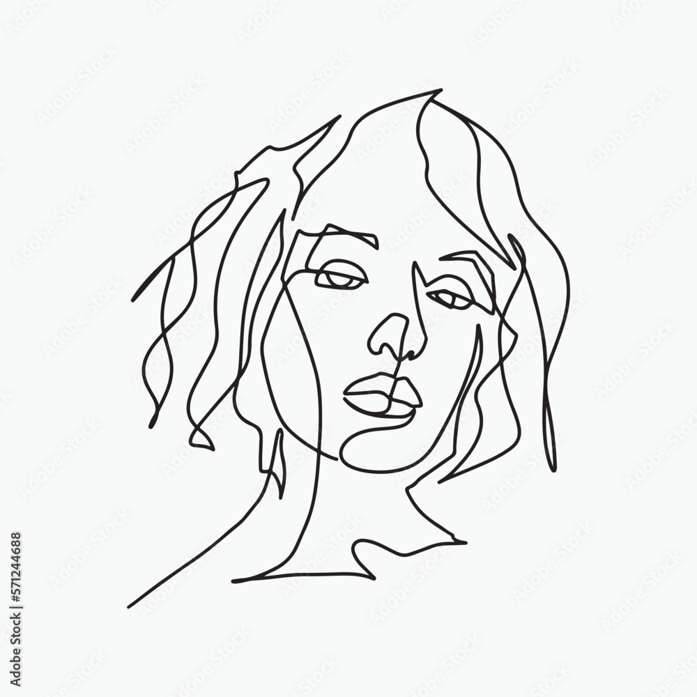 Surreal Faces Continuous line, drawing of set faces and hairstyles, fashion concept, woman's beauty, minimalist, vector illustration, pretty sexy. Take care of yourself. Surreal Faces Continuous line, drawing of set faces and hairstyles, fashion concept, woman's beauty, minimalist, vector illustration, pretty sexy. Take care of yourself.