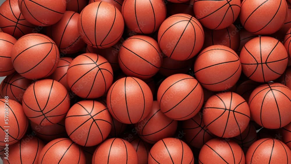 Basketballs are falling from above and fill the whole screen. Basketballs are falling from above and fill the whole screen.