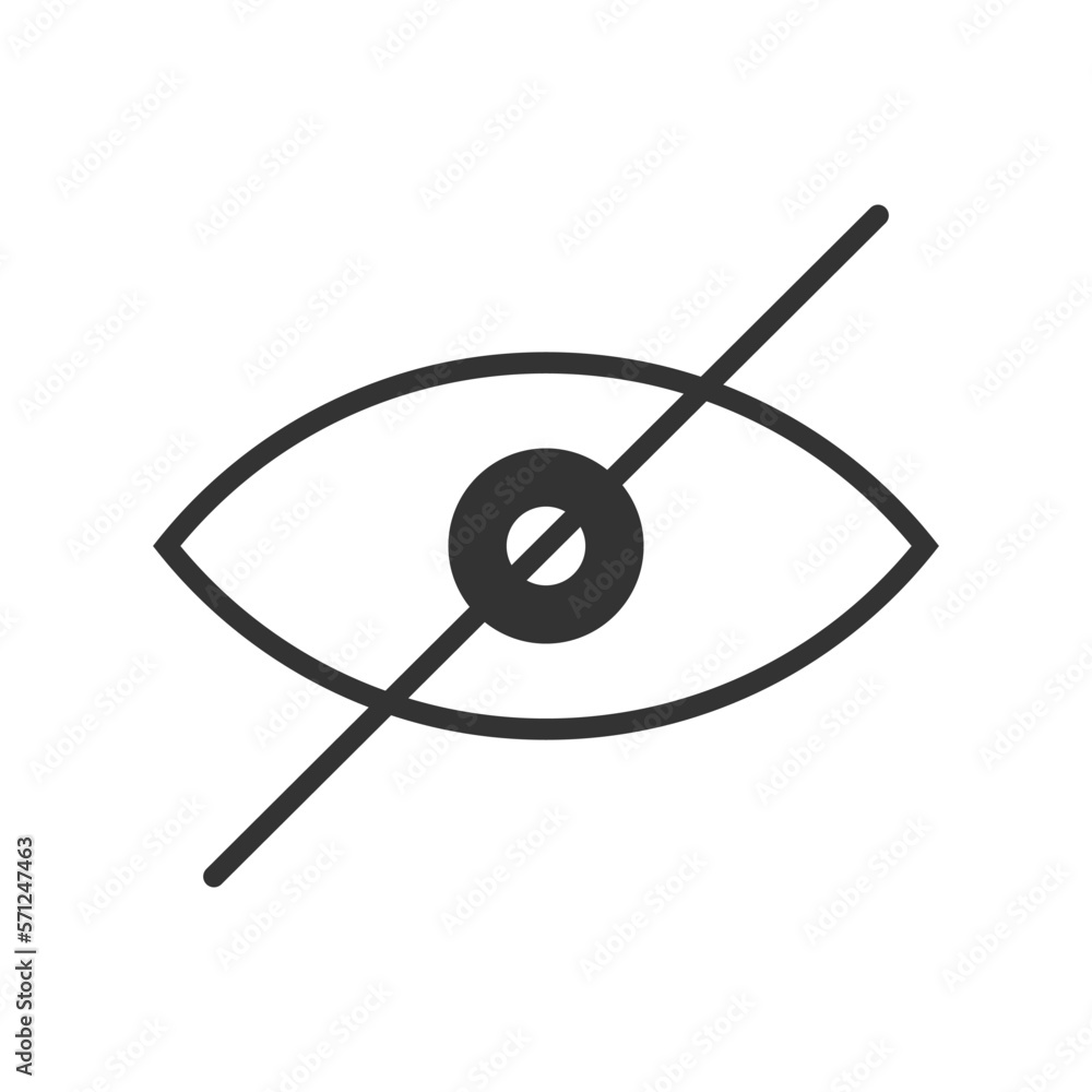 Crossed out eye icon. Sensitive content symbol isolated on white background. Warning censorship sign hiding image or video with scenes of violence or nudity Crossed out eye icon. Sensitive content symbol isolated on white background. Warning censorship sign hiding image or video with scenes of violence or nudity