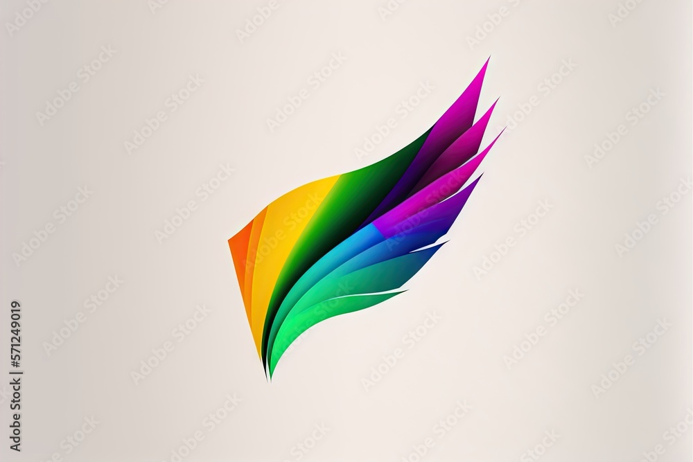Fototapeta premium Multicolored minimalistic universal logo