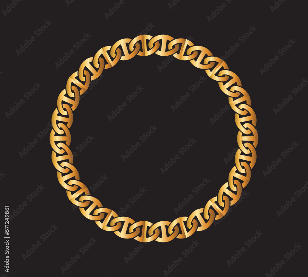 Gold necklace illustration, vector design Gold necklace illustration, vector design
