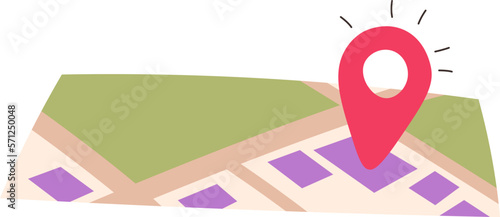 Map flat icon Navigation Location pointer