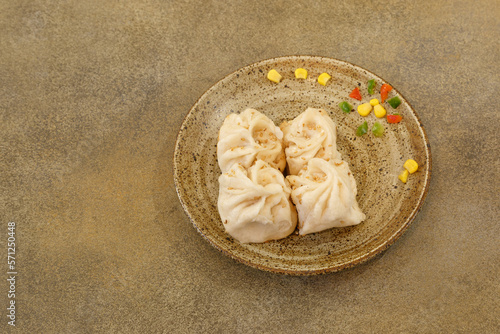 Canvas-taulu Sheng jian bao poulet. Brioches chinoises à la vapeur.