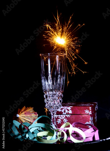 Fiesta con copa y bengala