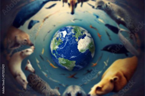 Photography Planet earth and various animals