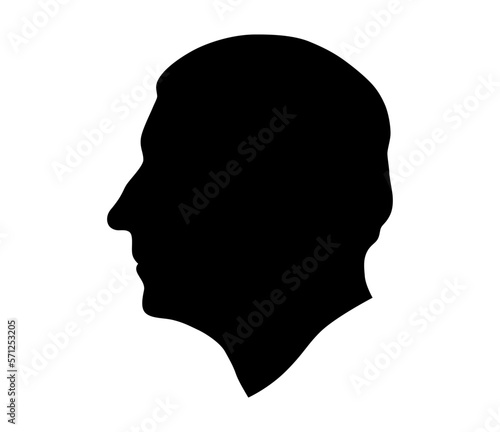 Canvas Print Silhouette of King Charles III