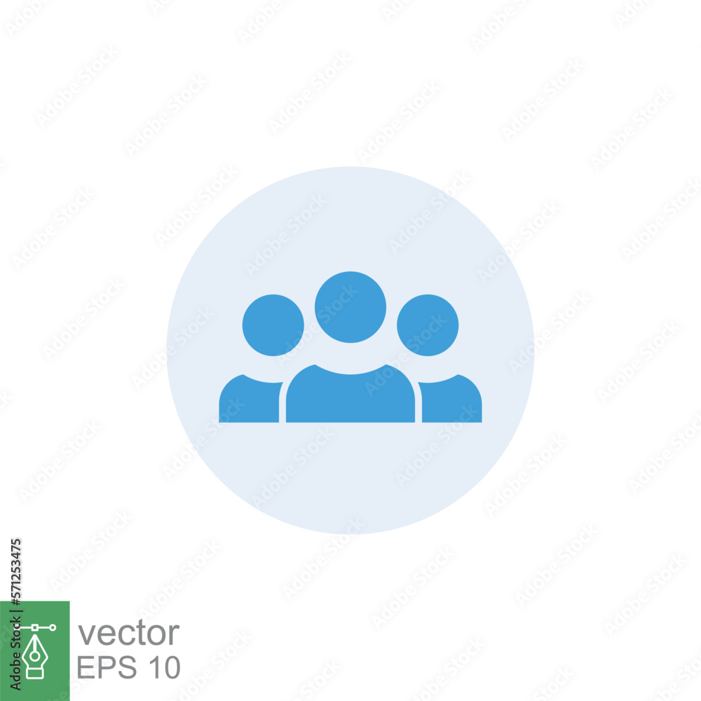 3 people colored icon. Simple flat style. Multi user, circle, group, person, service concept. Crowd sign symbol design. Vector illustration isolated on white background. EPS 10. 3 people colored icon. Simple flat style. Multi user, circle, group, person, service concept. Crowd sign symbol design. Vector illustration isolated on white background. EPS 10.