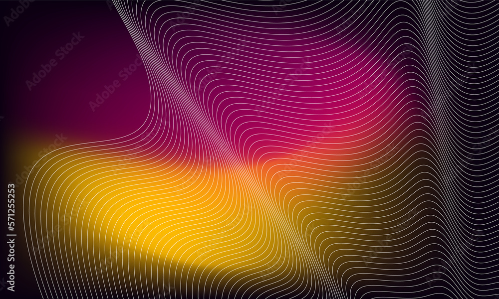 Wavy lines on gradient background. Flow shape backdrop. Wavy lines on gradient background. Flow shape backdrop.