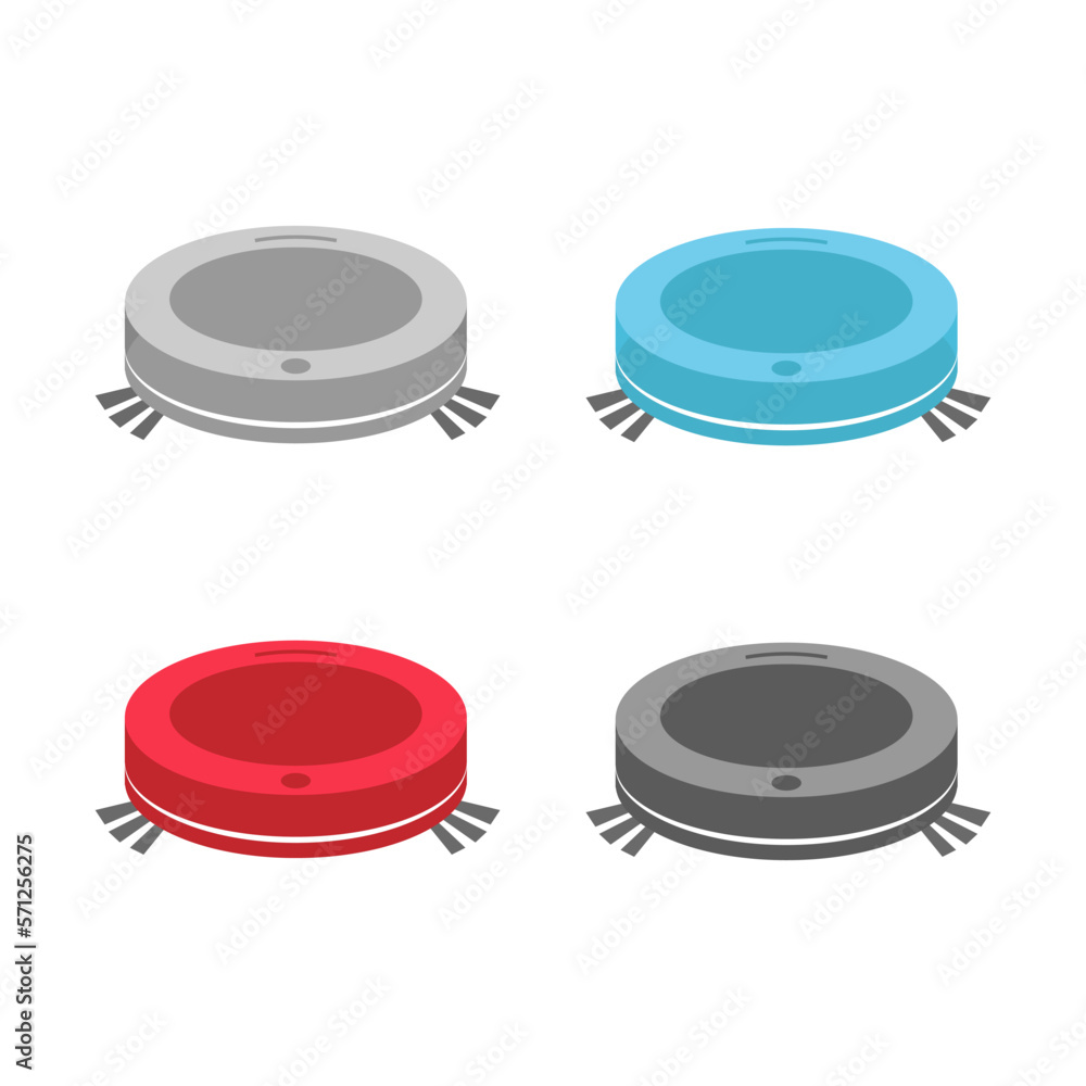 Vector illustration of robot vacuum cleaner
