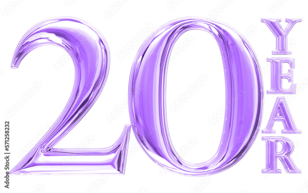 Happy Anniversary Number 3D Render Happy Anniversary Number 3D Render