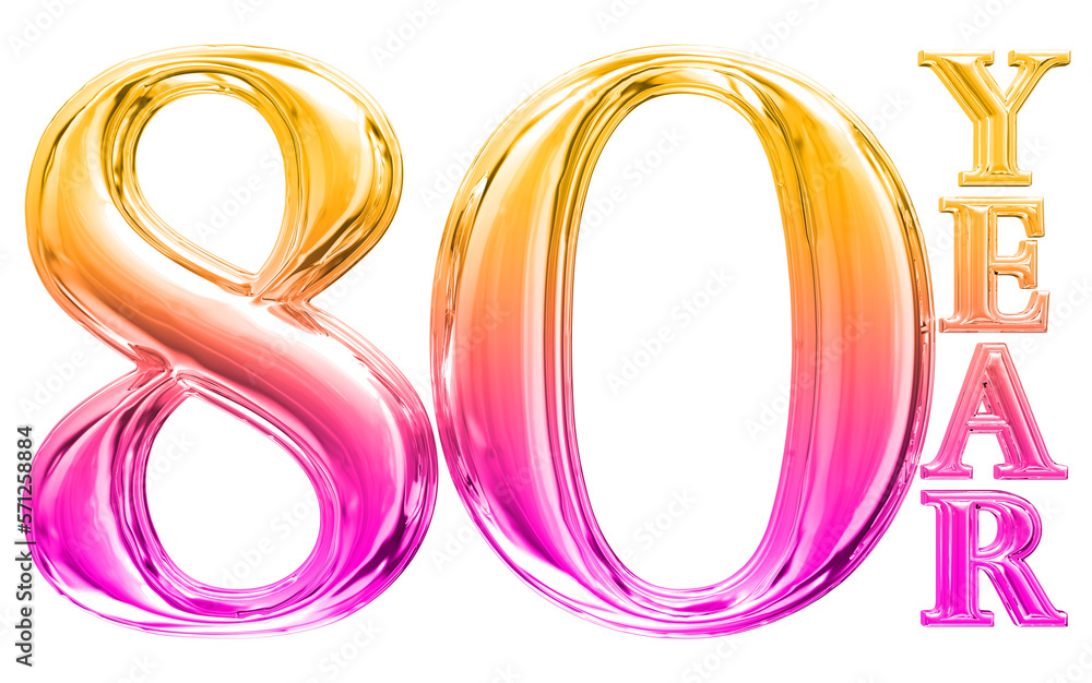 Happy Anniversary Number 3D Render Happy Anniversary Number 3D Render