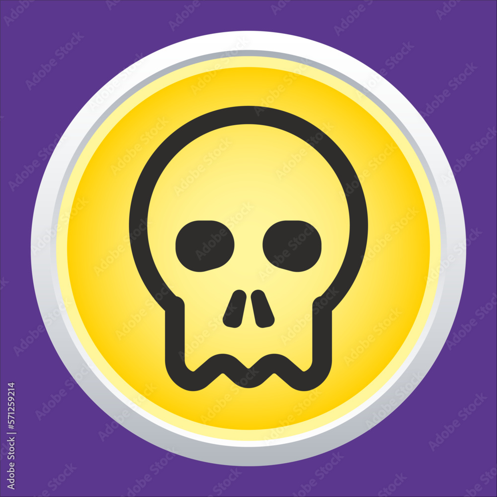 Skull vector icon. Style is flat rounded symbol, rounded angles. Skull vector icon. Style is flat rounded symbol, rounded angles.