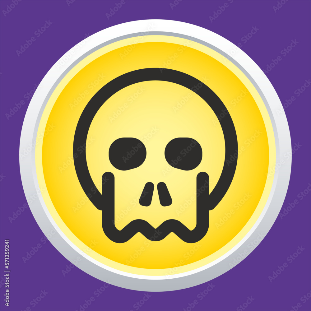 Skull vector icon. Style is flat rounded symbol, rounded angles. Skull vector icon. Style is flat rounded symbol, rounded angles.