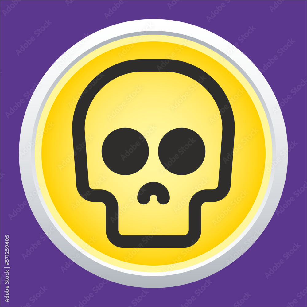 Skull vector icon. Style is flat rounded symbol, rounded angles. Skull vector icon. Style is flat rounded symbol, rounded angles.