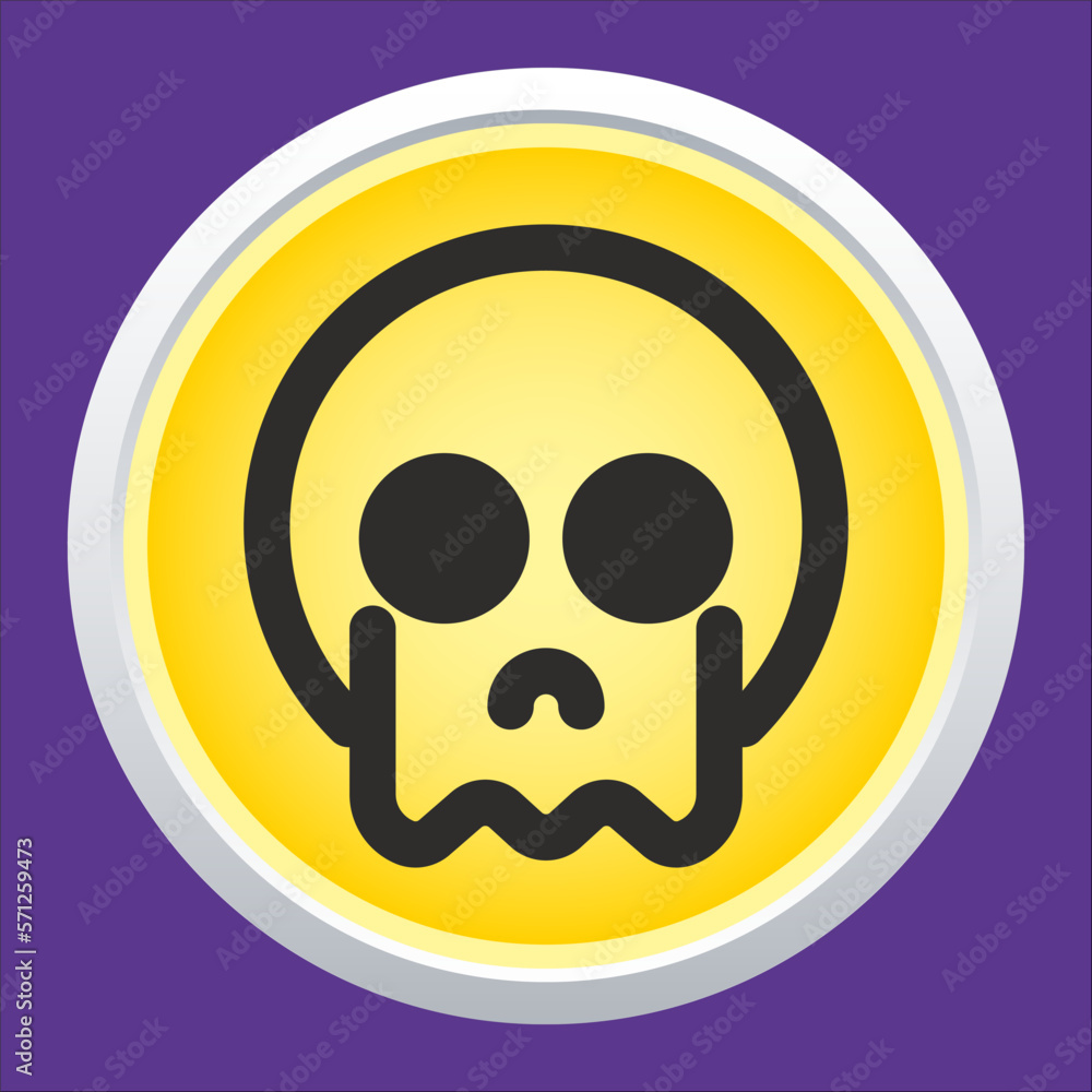 Skull vector icon. Style is flat rounded symbol, rounded angles. Skull vector icon. Style is flat rounded symbol, rounded angles.