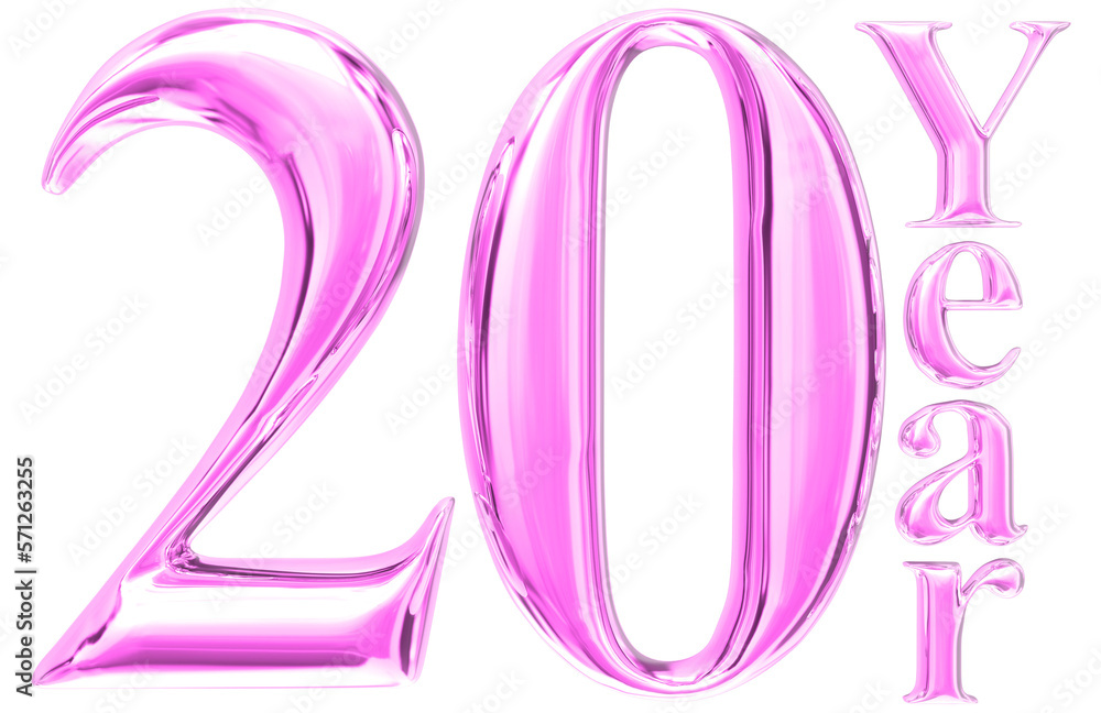 Happy Anniversary Number 3D Render Happy Anniversary Number 3D Render