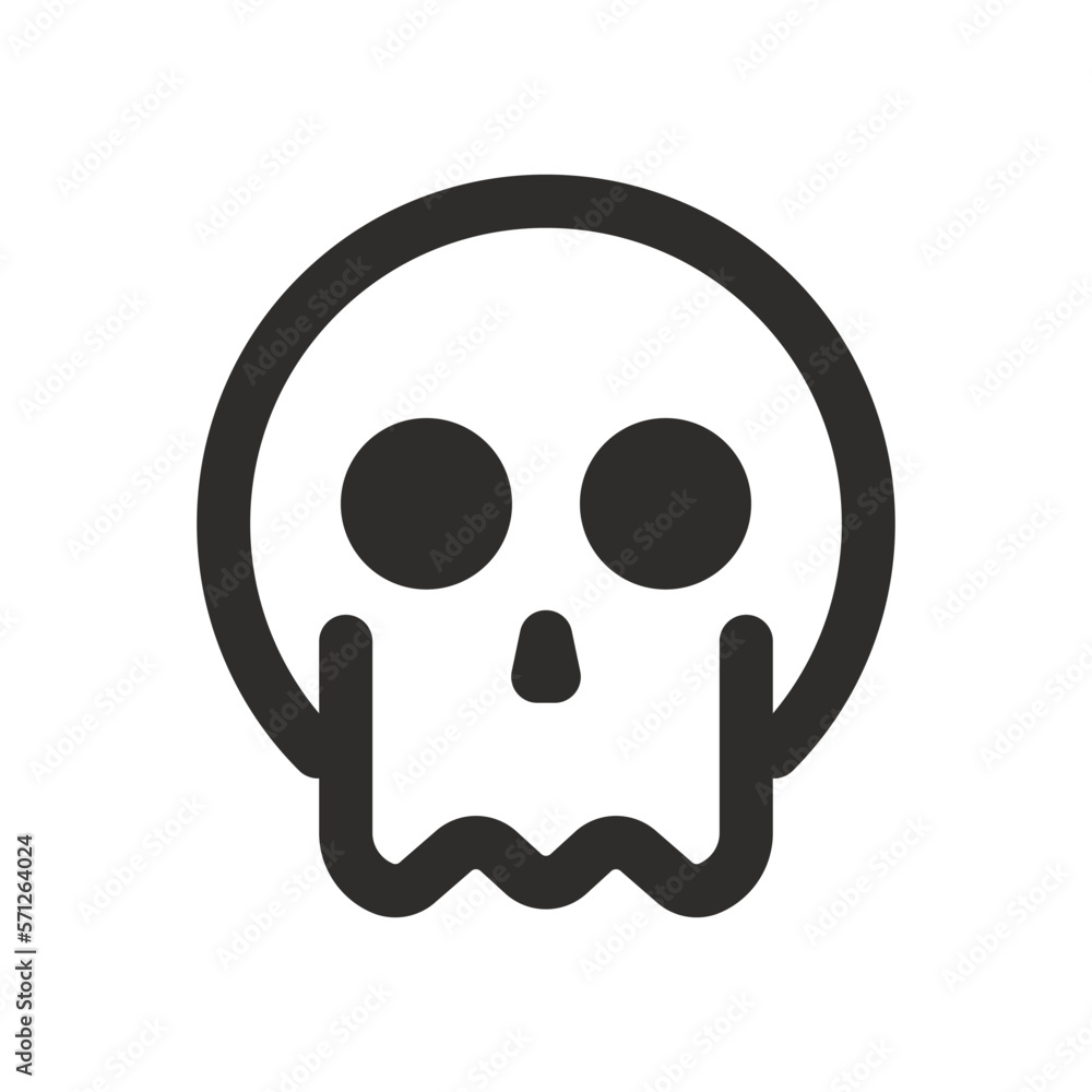 Skull vector icon. Style is flat rounded symbol, rounded angles, white background. Illustration Vector EPS Skull vector icon. Style is flat rounded symbol, rounded angles, white background. Illustration Vector EPS