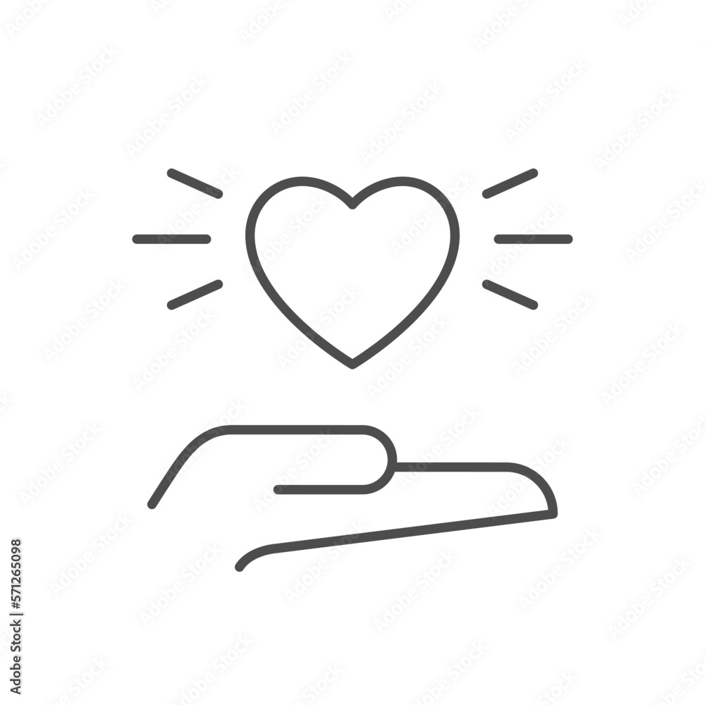 Giving love line outline icon Giving love line outline icon