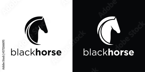 set logo design horse icon vector illustration
