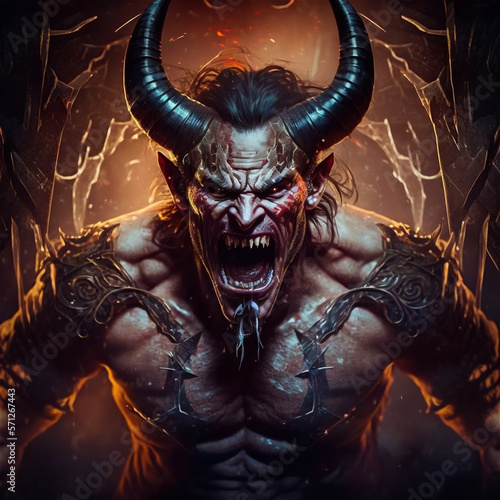 Evil demon fantasy character