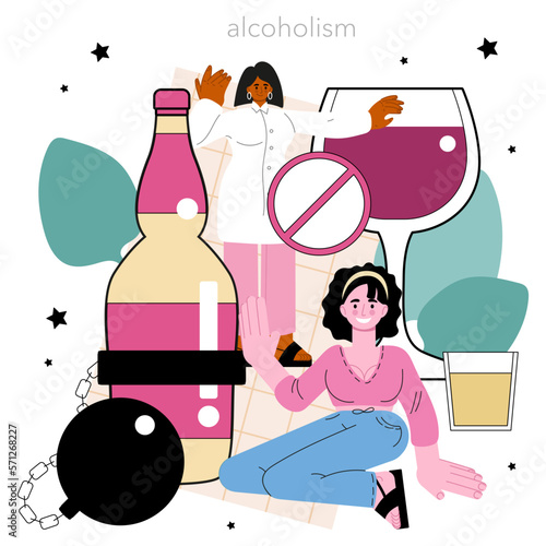 Narcologist concept. Specialist provide help for people with addiction.