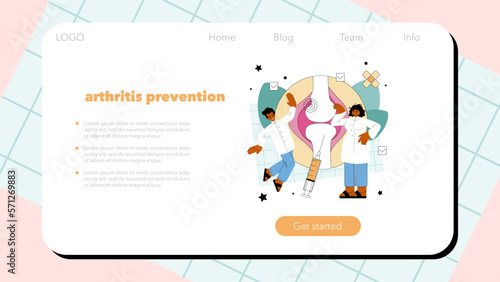 Traumatologist and trauma surgery doctor web banner or landing page