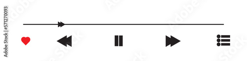 Pixel art 8-bit. Music Player Sir Interface Design. Audio Media Player Widget with Buttons and Song Duration Bar. Modern UI Design Element for Music App Design. Dotted pop art illustration.