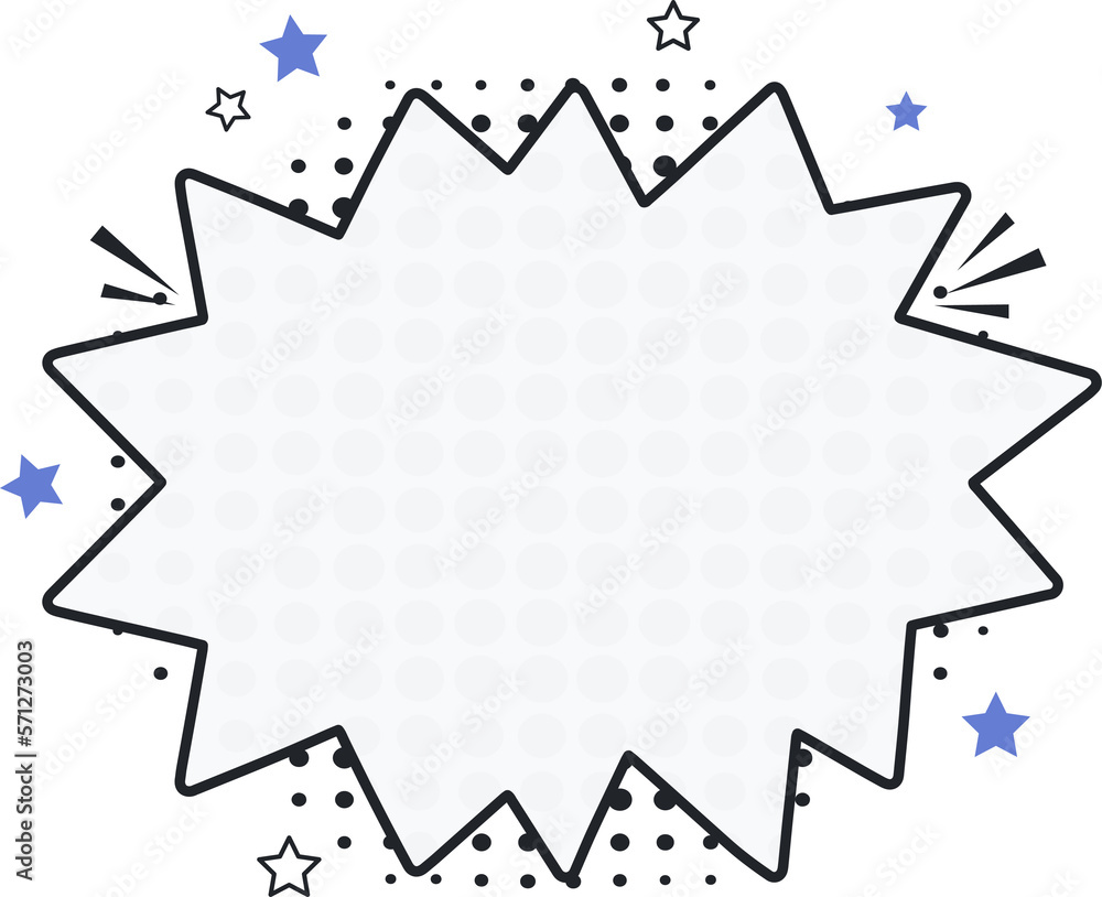 Comic empty speech bubbles on halftone dots background in retro pop art ...
