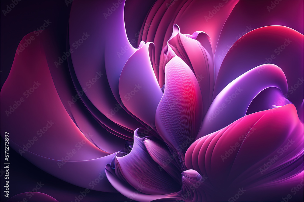 Creative illustration made of flowers and petals. Floral Generative Decorative Design Creative illustration made of flowers and petals. Floral Generative Decorative Design